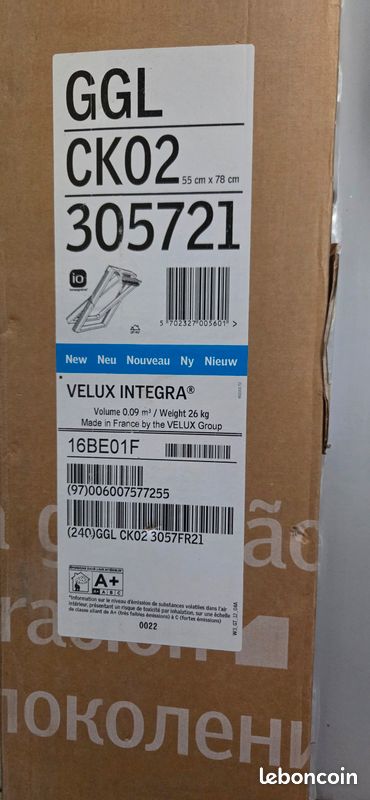 Velux 55x78 ggl ck02 305721 integra electrique (image 2)