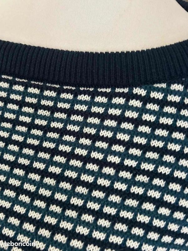 Lacoste pull imprimé bleu femme taille 38 (image 3)