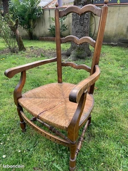 Fauteuil provençal paillé (image 2)