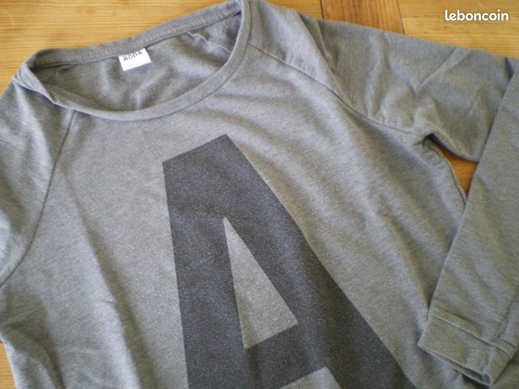 Idéal pour le sport : Sweat gris, taille S (image 2)