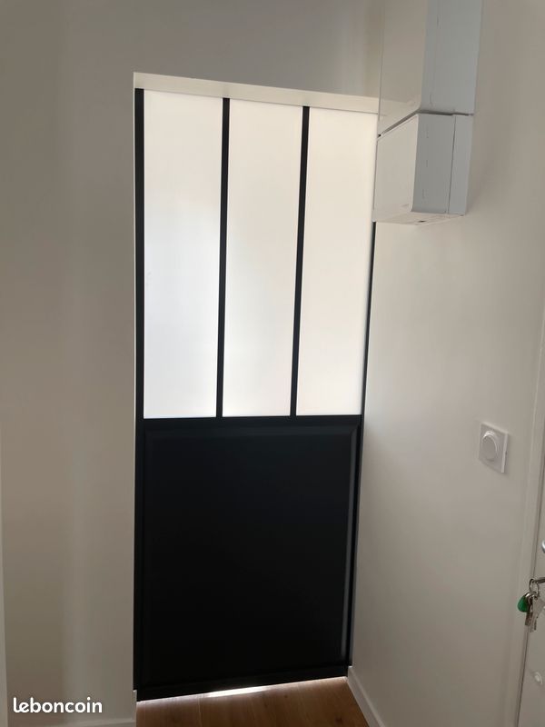 Porte Coulissante Kit De Quincaillerie-Porte Intérieure Avec Kit De Montage Complet Noir 90x205 Cm Verre Esg 386210 89809273