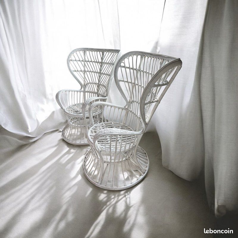 Fauteuils rotin (image 1)