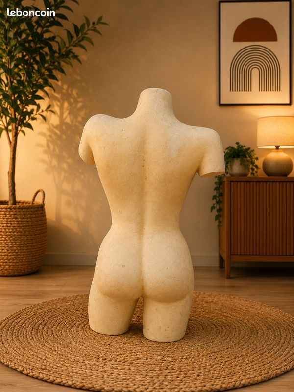 Mannequin femme vintage sans tête, sans bras et sans jambes – présentoir de vitrine – 75 cm (image 3)