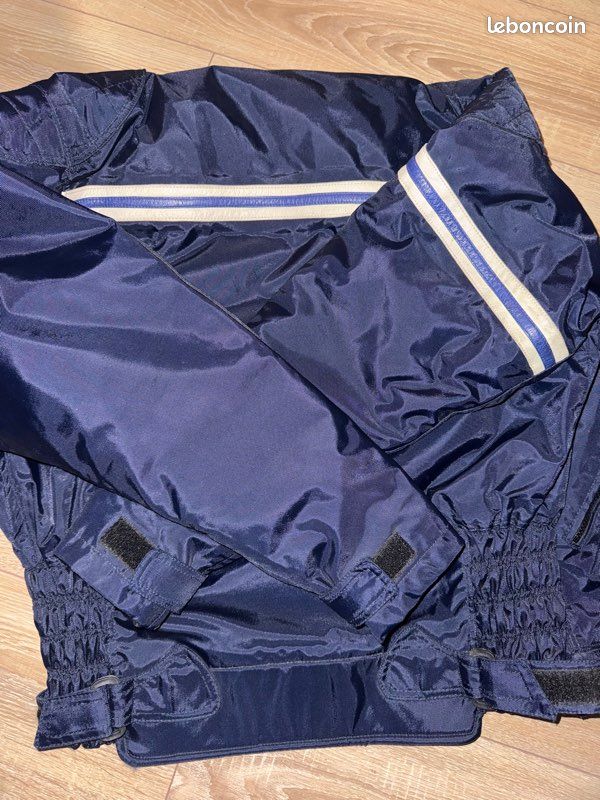Blouson moto vintage Motomod bleu marine – taille S (image 4)