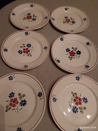 Assiettes creuses 1920 Choisy le Roi HBCM Huguette Céramique - Vendu