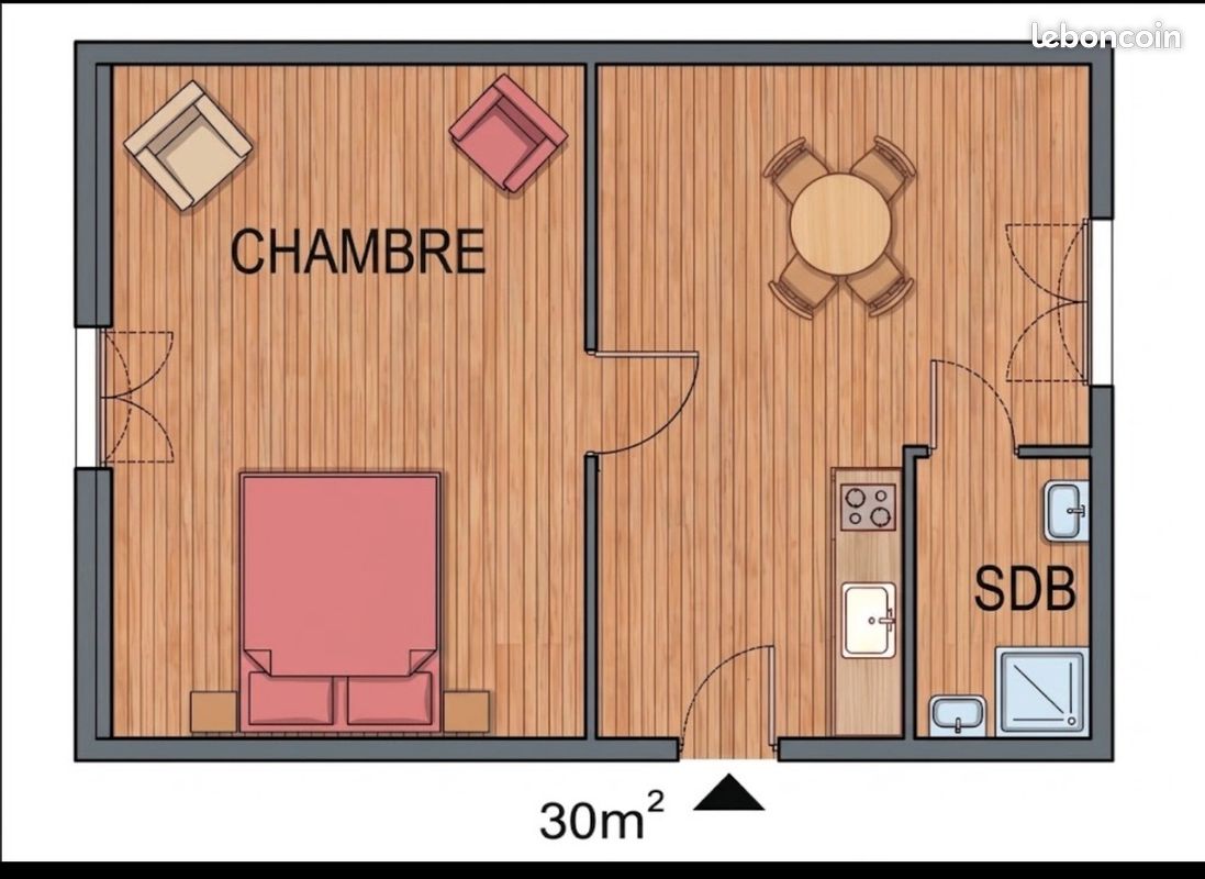 Appartement 1 pièce 30 m² · à Villeneuve-le-Roi · 30 m² · 135 000 €