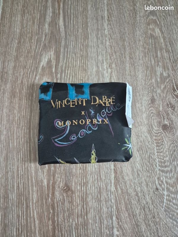 Sac de course shopping monoprix neuf noire Vicent Darré x monoprix