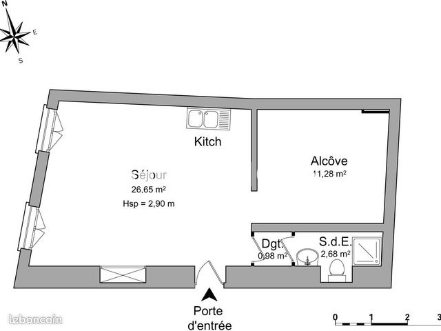Appartement a louer bourgoin-jallieu - 1 pièce(s) - 41 m2 - Surfyn