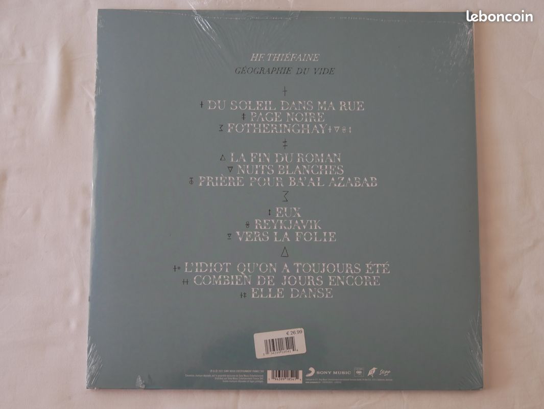 Hubert Félix THIEFAINE – Géographie du vide (Double LP vinyle 2021 neuf) (image 2)