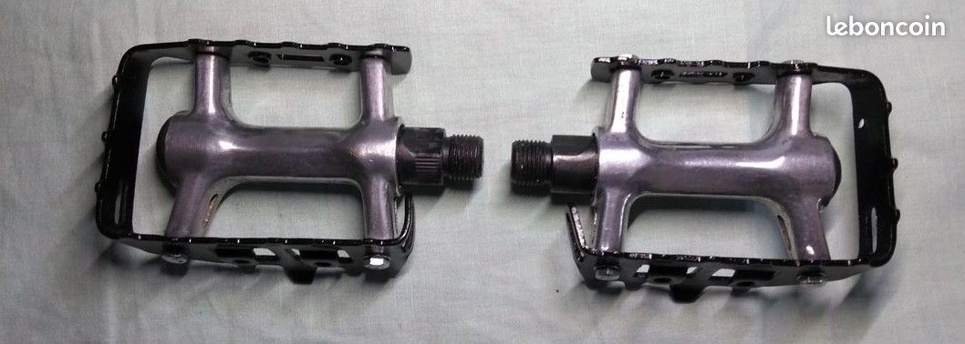 Paires de pédales vélo aluminium 9/16" - VTT VTC Ville Vintage Vélotaf (image 6)