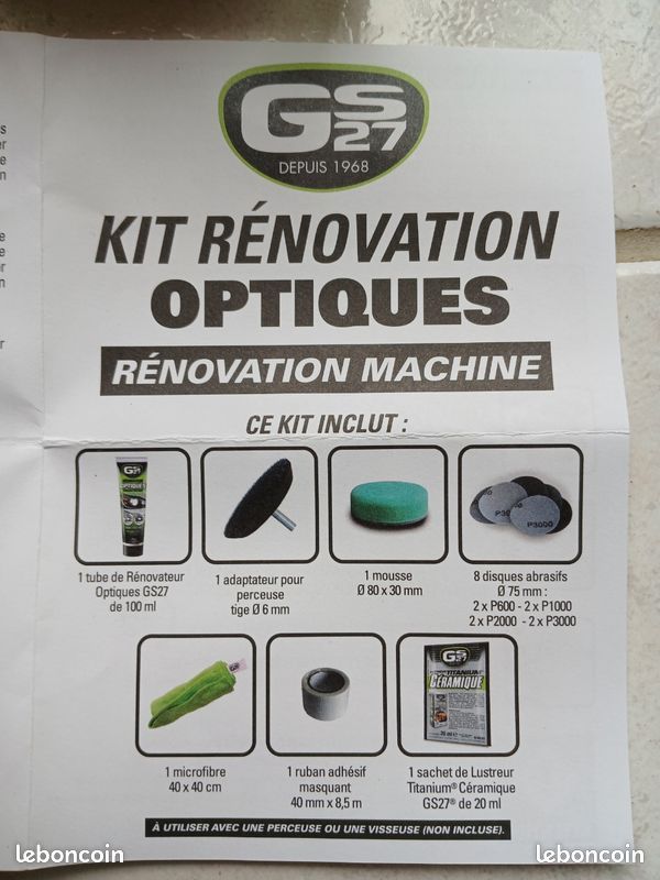 Sachet La Roche 1 kit rénovation optique - Équipement auto