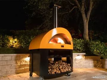 Four à Pizza à Bois et Gaz Moderno 5 Pizzas Rouge Antique (image 3)
