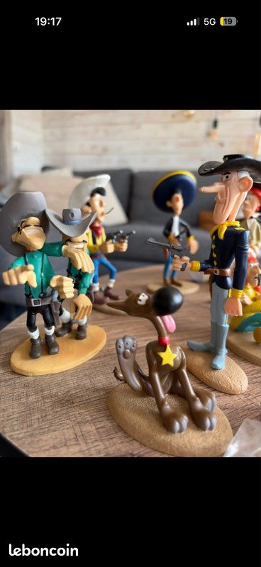 Ensemble de figurines Lucky Luke Vintage 1986