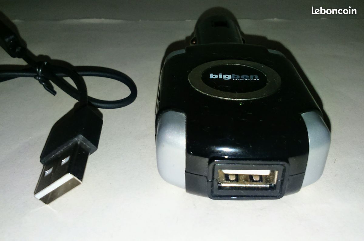 Chargeur allume-cigare USB + câble USB Type B (image 2)