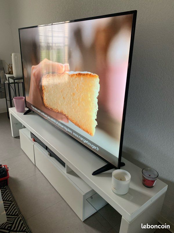 Meuble blanc laqué télévision neuf (image 3)