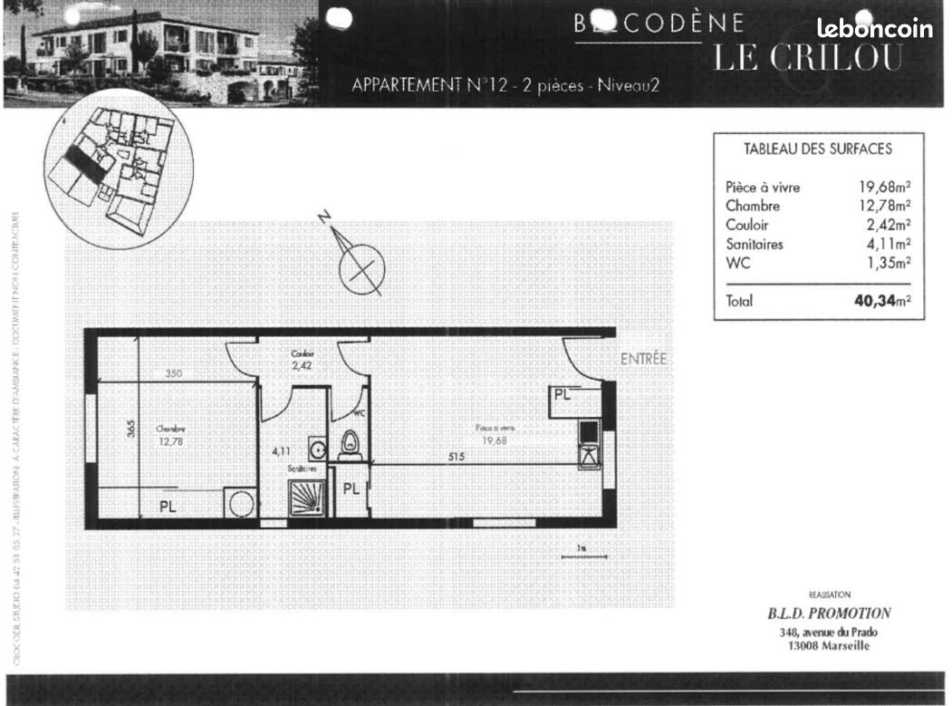 Appartement 2 pièces 40 m² · à Belcodène · 40 m² · 185 000 €