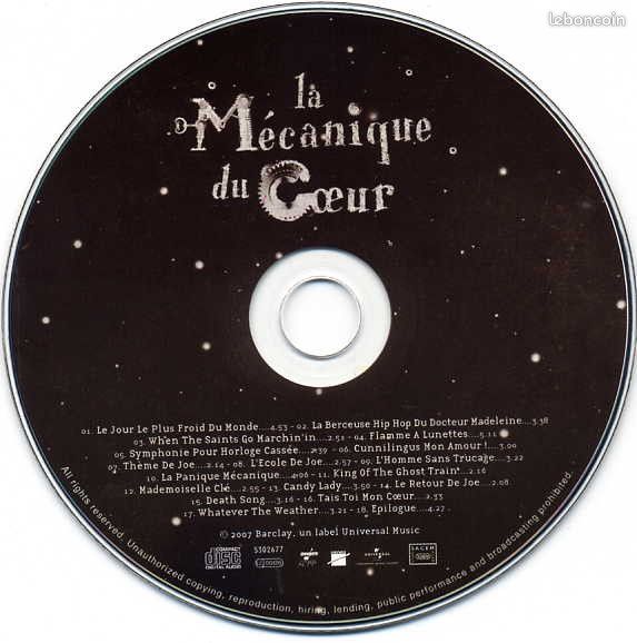 CD DIONYSOS La Mécanique Du Cœur (D3150) CD Musique