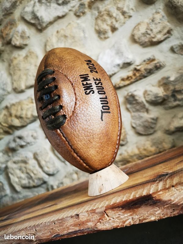 Ballon de rugby en cuir de style vintage XV