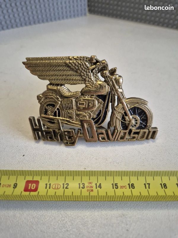 Boucle De Ceinture Vintage Harley Davidson Raintree - Originale Années 1970, Laiton, Motif Personnalisé Motard
