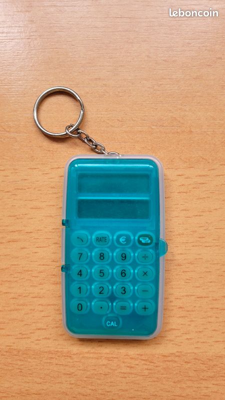 Petite calculatrice de poche bleu 7,5cm (image 2)