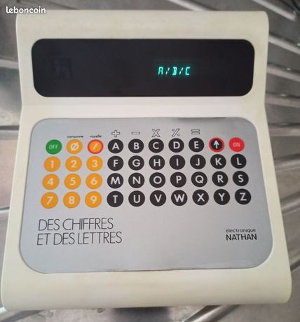 Vintage Jeu Électronique Nathan des Chiffres et des Lettres