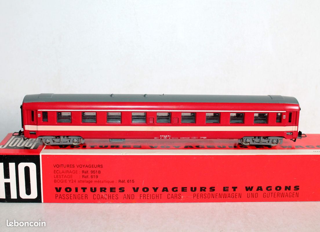 Wagon Voyageurs 1ère Classe Jouef HO - Type U.I.C. Réf 469 - En Boîte - Occasion