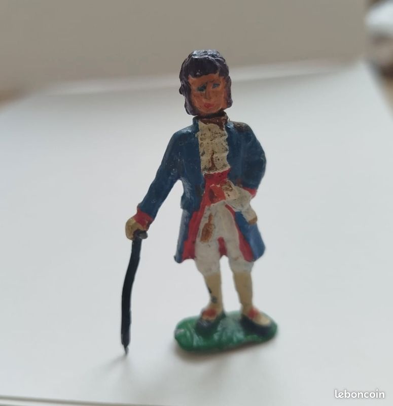 Soldats de plomb vintage des années 40 - Figurines de course d'infanterie britanniques Redcoat, miniatures peintes à la main (lot de 7) - France