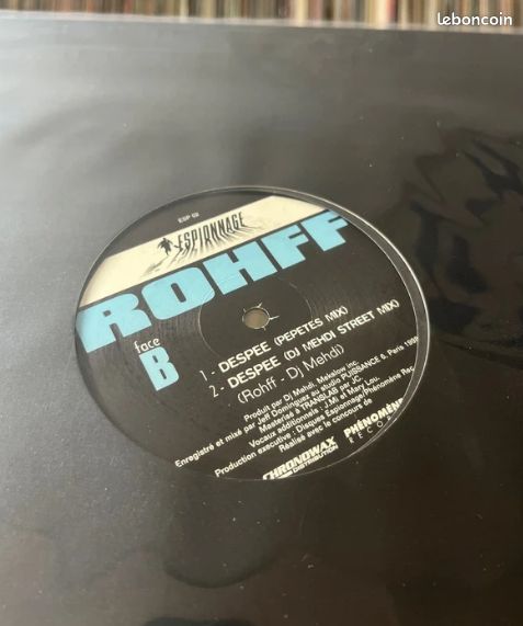 Rohff : Vinyle / Appelles-Moi Rohff + Despee (OG 1998 First Prod DJ Mehdi) (image 6)