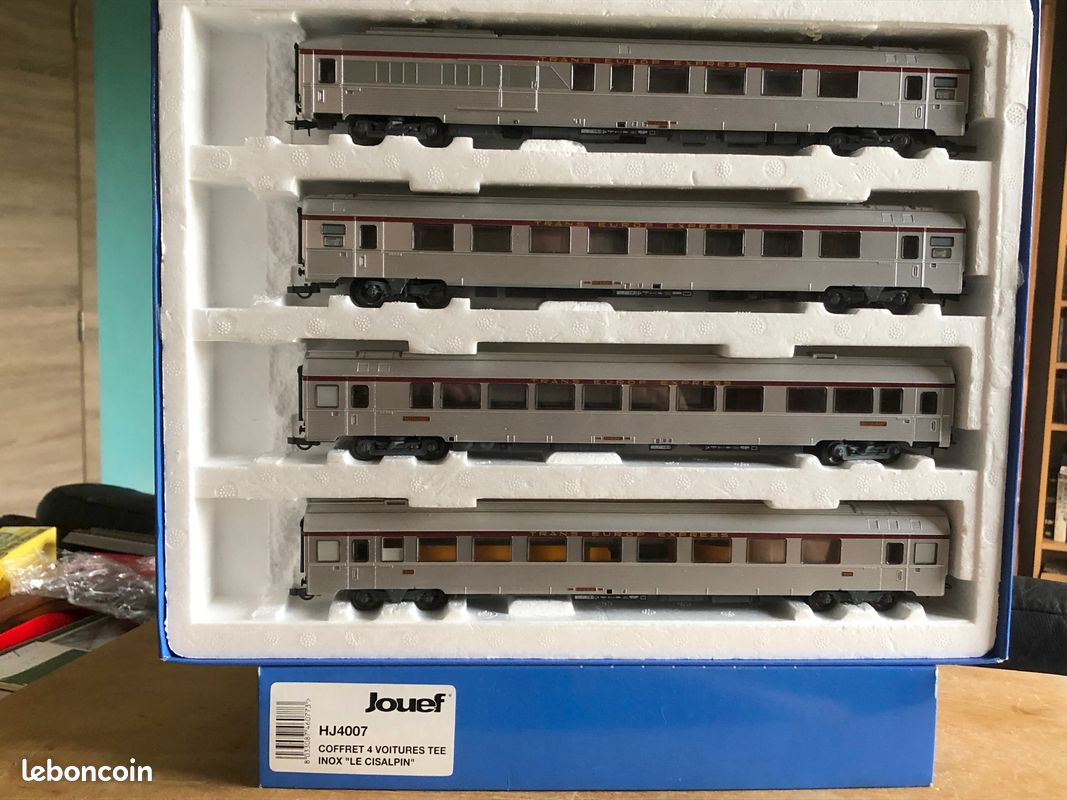 Jouef hj4007 sncf coffret 4 voiture tee inox cisalpin ho (image 5)