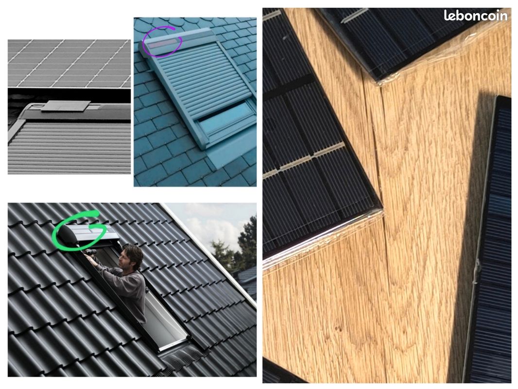 Panneau Solaire ⚡ / Cellule Photovoltaïque Compatible Adaptable et Universel 16-24v - Volet Roulant VELUX ☀️ SSL V22 & V21 - Batterie 10,8v / Moteur - Neuf (image 1)