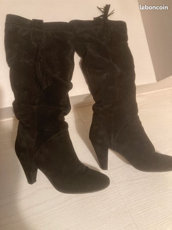 Bottes femme daims noir T:36 Minelli (image 10)