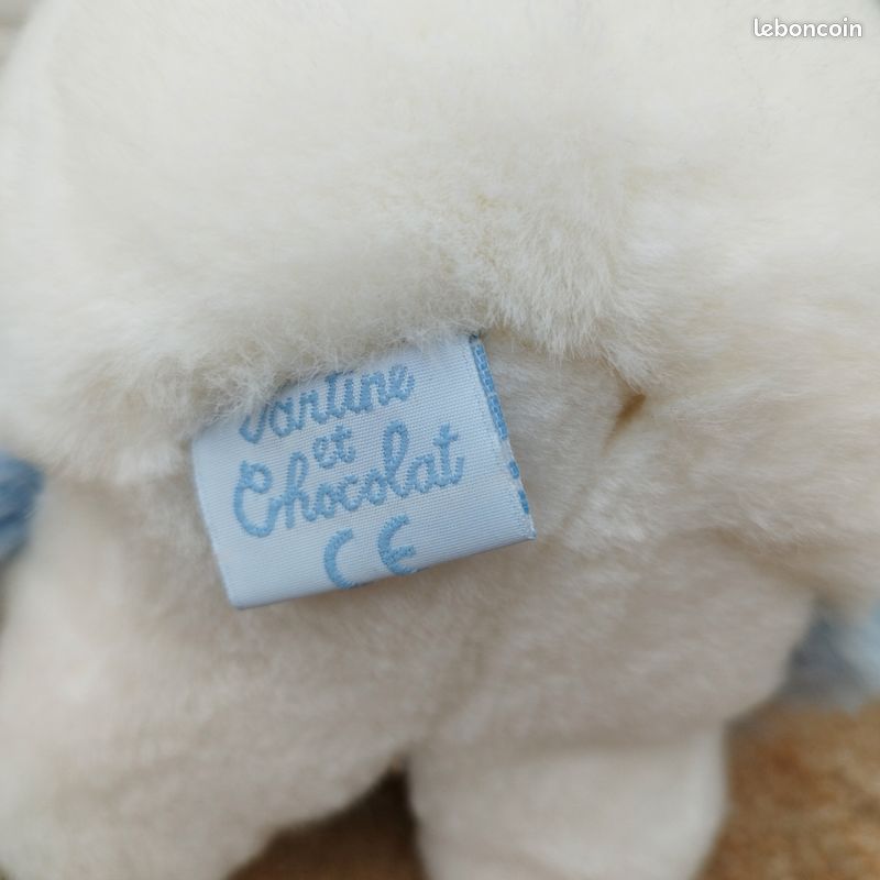 TARTINE ET CHOCOLAT Doudou hérisson bleu gland