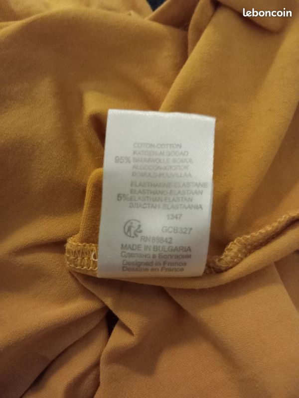 T-shirt manches courtes - jaune moutarde col bateau - La Redoute R Edition - XS/S - 34/36 (image 4)