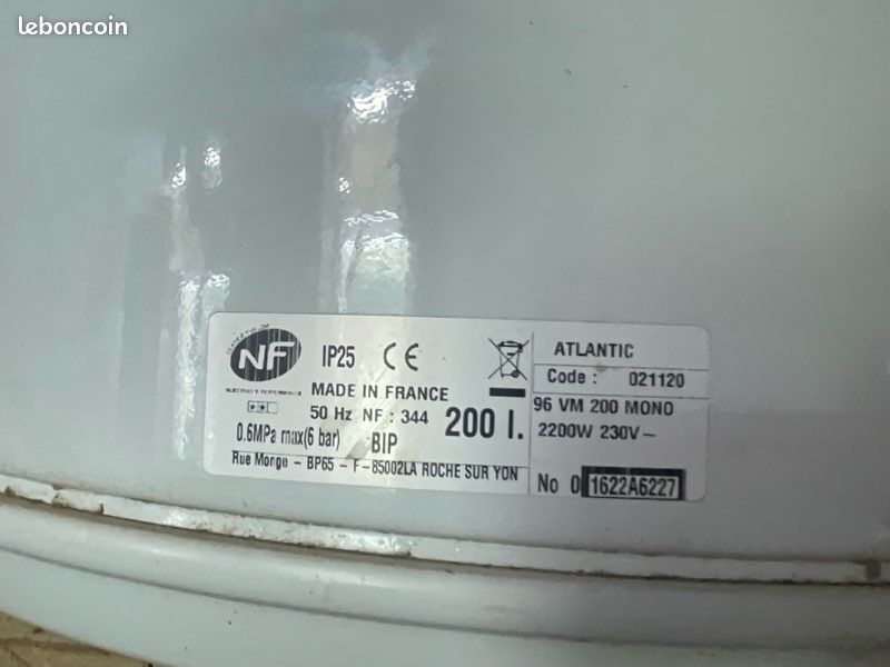 Ballon eau chaude 200l de Atlantic (image 2)