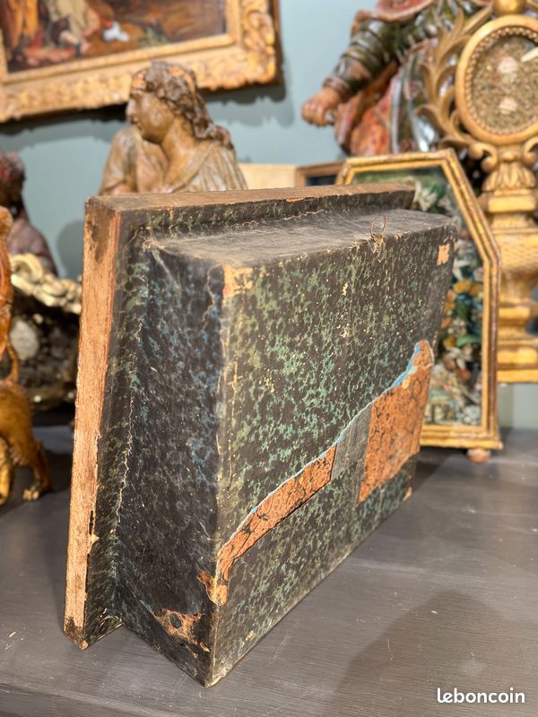 Reliquaire De Voyage XVIIIe - Paperolles Et Broderie - Reliques Saints - Argent Massif