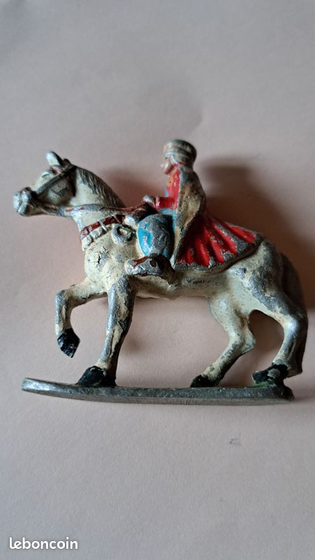 Quiralu Collection – Cavalier Spahi D'Afrique – Armée Française – Figurine Aluminium 77 Mm (d'occasion, Peinture D'origine)