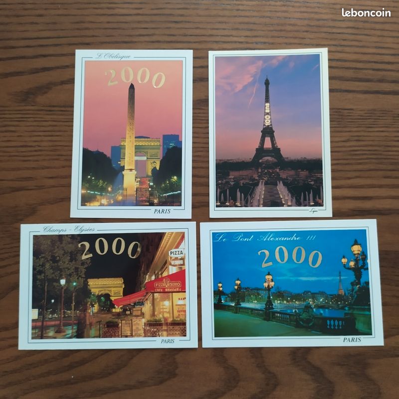 Lot 4 cartes Paris ans 2000 (image 1)