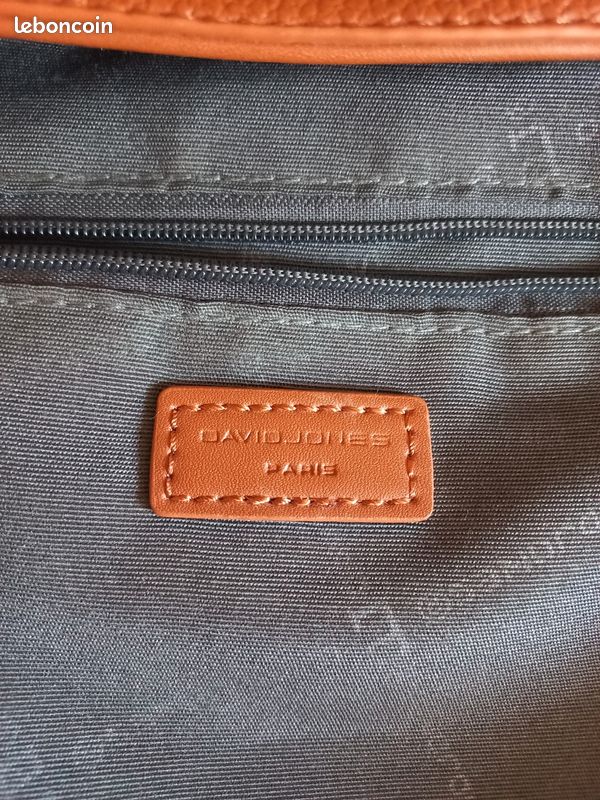 Sac à main / Sac portée épaule David Jones marron cognac (image 4)
