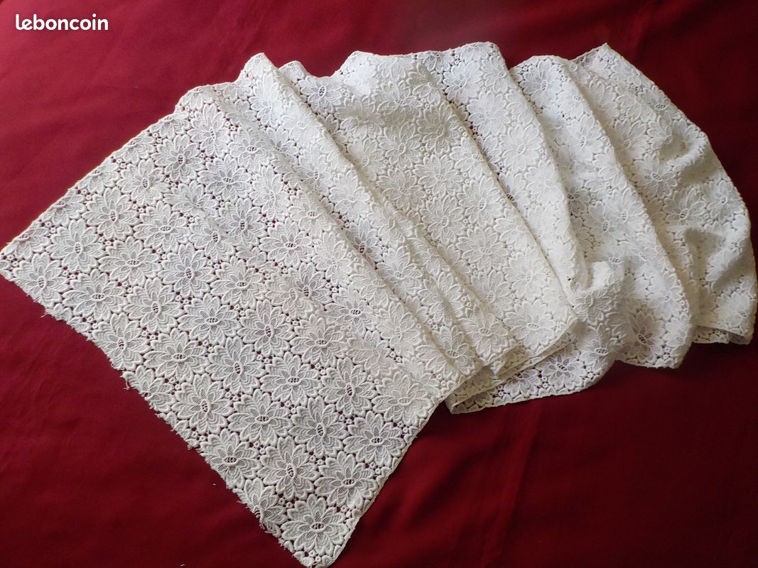 1m90/45cm de guipure blanche de qualité ,neuve (image 3)