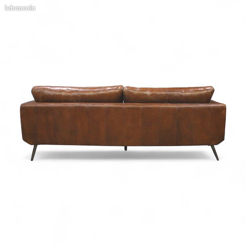 Canapé cuir vintage 3 places (image 5)