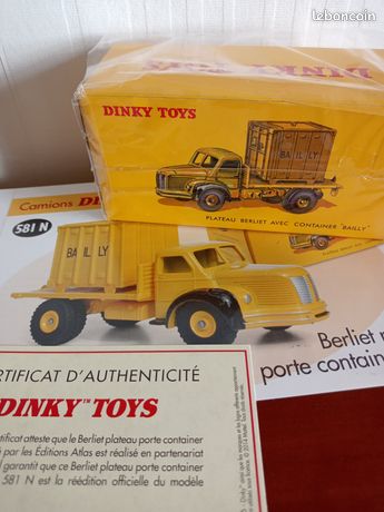 BERLIET GLR Porte Container BAILLY DINKY TOYS ATLAS réf 581 N 1/55