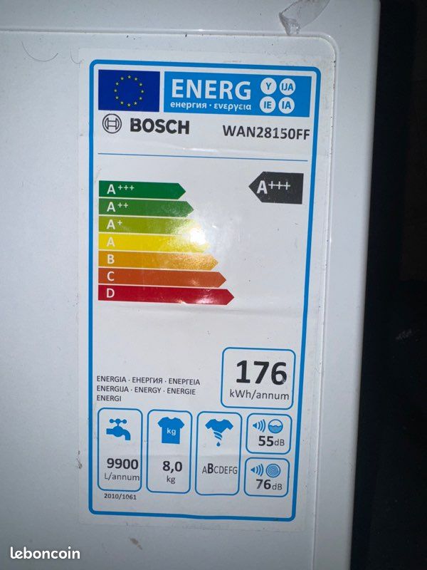 Lave linge Bosh A+++ série 4 EcoSilence (image 7)