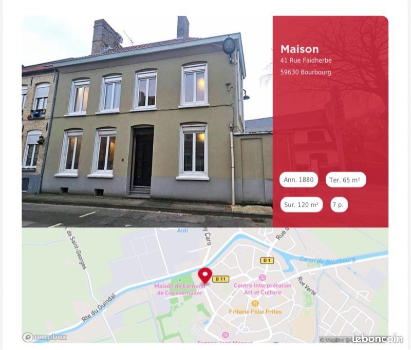 Maison 4 pièces 80 m² · à Bourbourg · 80 m² · 600 €/mois