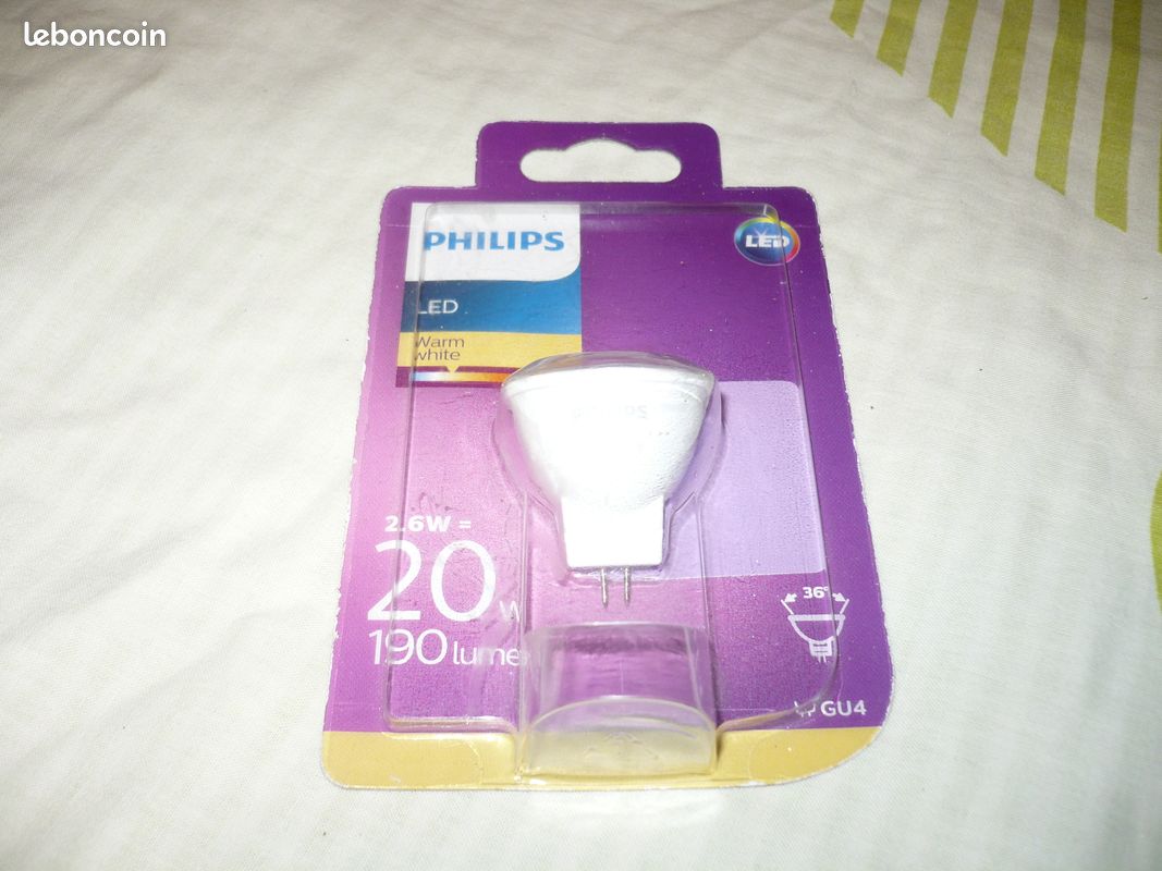 Ampoule LED GU4 Philips 20W (NEUVE) (image 1)
