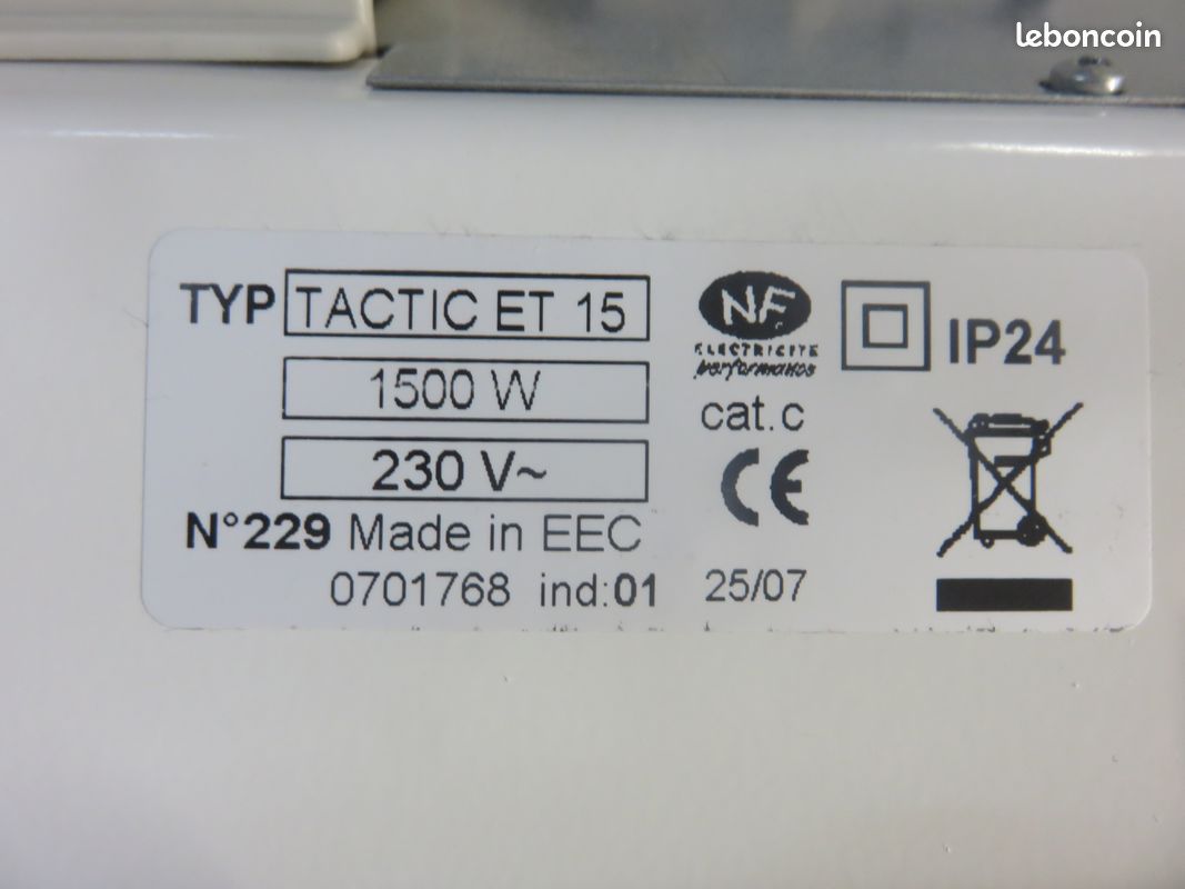 Convecteur éléctrique airélec 10 euros (image 2)