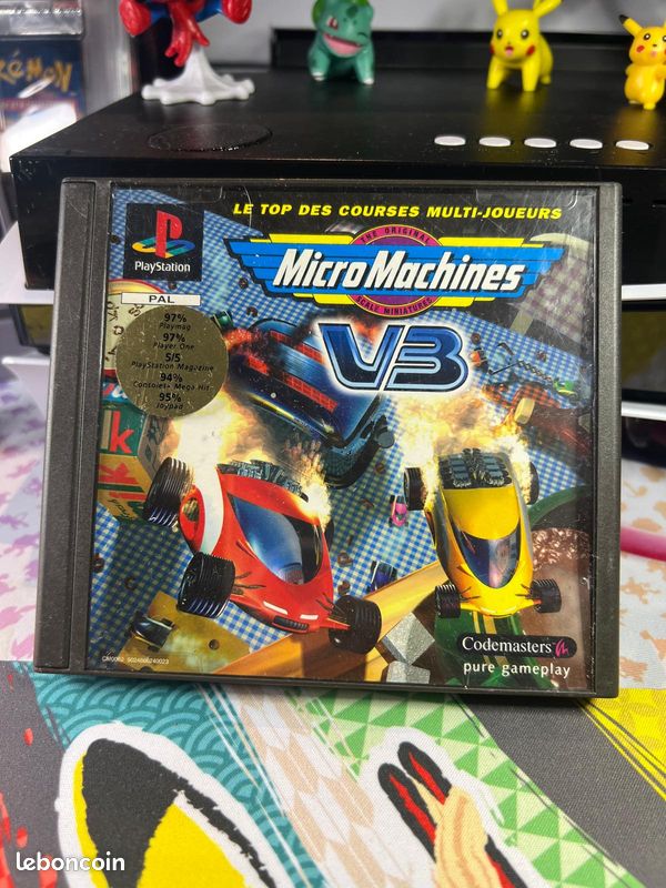 Jeu Micro Machines V3 Pour PlayStation 1 - Version PAL FR Complète, état Correct