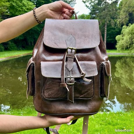Sacoche Homme Cuir Sac Bandoulière Messager En Cuir Véritable Vintage - Marron - Pour Homme Sac En Cuir Femme
