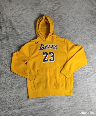 Sweat capuche Nike homme NBA Lakers jaune très bon état Vêtements