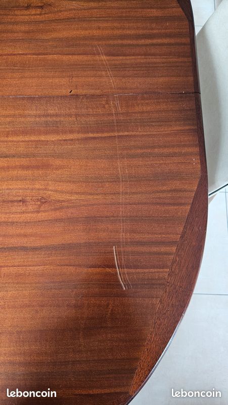 Table ovale vintage années 70 style scandinave – pied central (image 17)