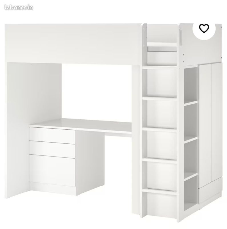 Meuble lit-bureau-armoire (image 1)